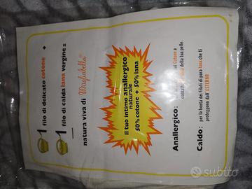 Canotta Neonato Anallergico Lana Cotone