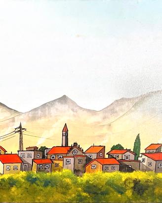 Quadro Antinori 1966 borgo italiano