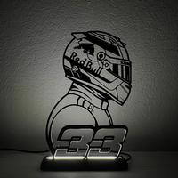 Lampada LED Silhouette formula1 pilota auto
