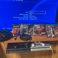 2 playstation 4 slim + cuffie  2 joystick + giochi