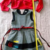 Completo vestitino Gaialunatg24+coprispalle Saraba