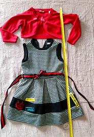 Completo vestitino Gaialunatg24+coprispalle Saraba