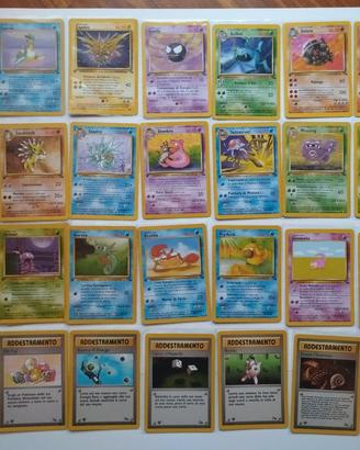 Carte Pokémon Fossil prima edizione 