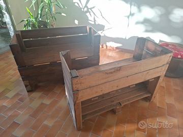 Panche in legno  da giardino e verande
