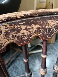 4  poltroncine legno e vimini Hofman konn