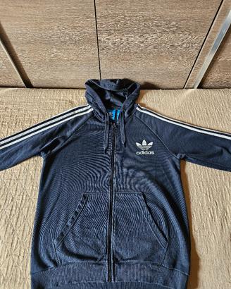 Felpa Adidas con zip e cappuccio da uomo blu