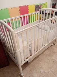 lettino Pali Ciack +materasso dolci sogni  H12 cm