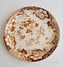 piatto grande da portata antico in ceramica Transf