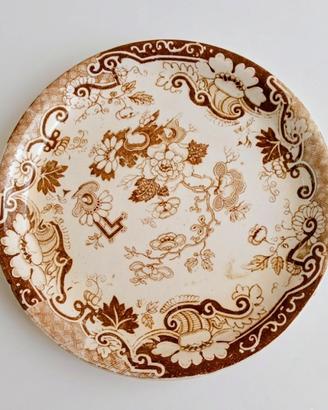 piatto grande da portata antico in ceramica Transf