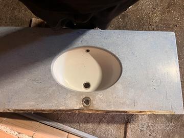 Lavello bagno in marmo azzurro