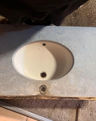 Lavello bagno in marmo azzurro