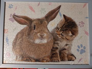 Puzzle 1000 pezzi Gatto e coniglio - Tutto per i bambini In vendita a  Treviso