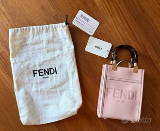Borsa Fendi mini shopper rosa