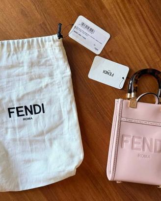 Borsa Fendi mini shopper rosa