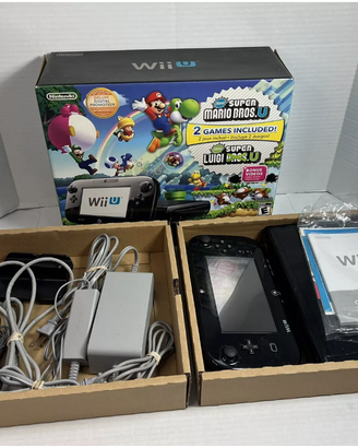 WiiU black perfetta + 5 giochi  Mario 3d World ecc