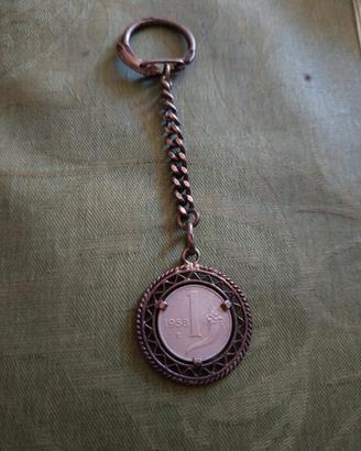 portachiavi  moneta 1 lira