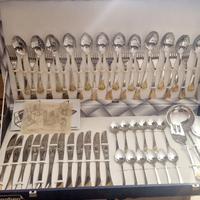 Posate Gottinghen in acciaio e oro zecchino