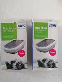 2 scatole da 6 Sacchetti lettiera gatto Savic Bag 
