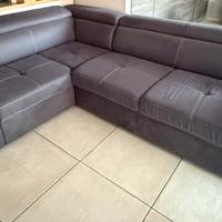 Divano letto ad angolo con contenitore