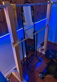 Rack artigianale per panca e squat