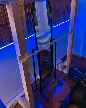 Rack artigianale per panca e squat