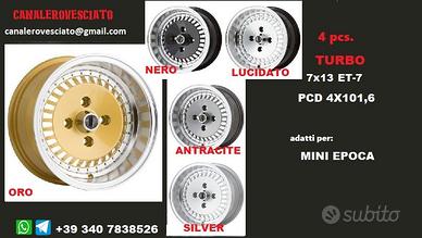 Cerchi Turbo 7x13 4x101 Mini fiat