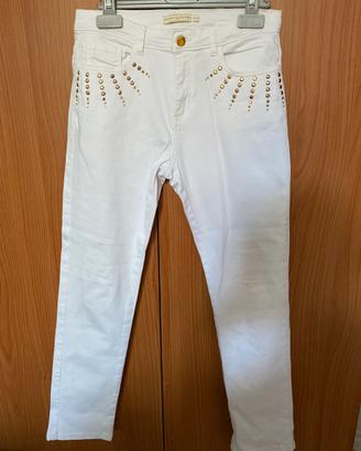 Pantaloni jeans dritti bianchi 12 anni 152 cm