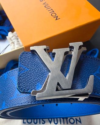CINTURA REVERSIBILE LOUIS VUITTON MONOGRAM BLU 