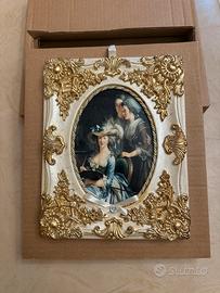 Quadro con cornice barocca dorata