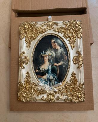 Quadro con cornice barocca dorata