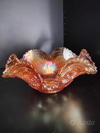 Centrotavola con piedestallo in vetro carnevale 