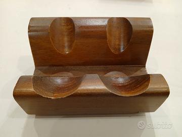 Portapipe in legno di noce  vintage