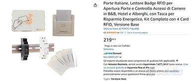 Porte Italiane, Lettore Badge RFID per Apertura Po