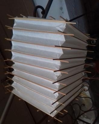 Lampadario cinese in carta di riso vintage