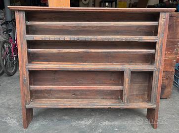 Espositore, scaffale, piattaia vintage in legno