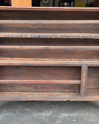 Espositore, scaffale, piattaia vintage in legno