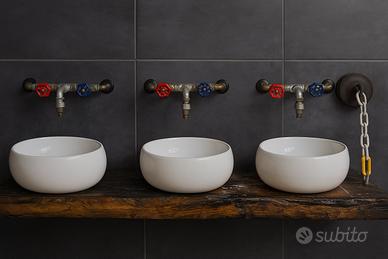 Banco lavabi vintage industriale – arredo design