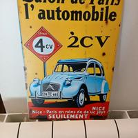 Placca retrò   Citroen 2CV.