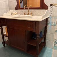 mobile bagno classico legno e marmo