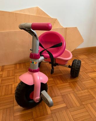 Triciclo Bambina Smoby Rosa con Cestino Portaogget