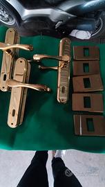 maniglie porte in ottone dorato