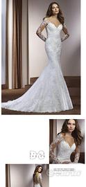 ABITO DA SPOSA MODELLO SIRENA COME NUOVO TG. 40/42