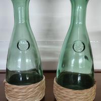 Caraffe vintage Italian Empoli glass