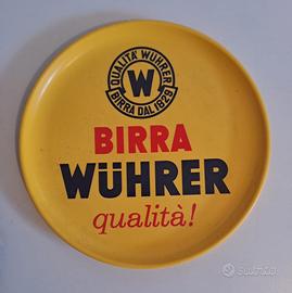 Vassoio vintage in plastica birra Whurer