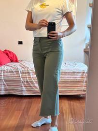 Pantaloni verde salvia taglia S/40