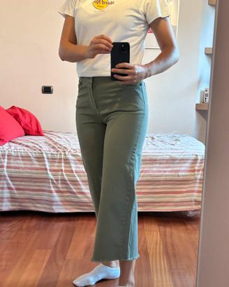 Pantaloni verde salvia taglia S/40