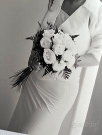 Abito da sposa Bianco in seta tg 42 Fabio Gritti
