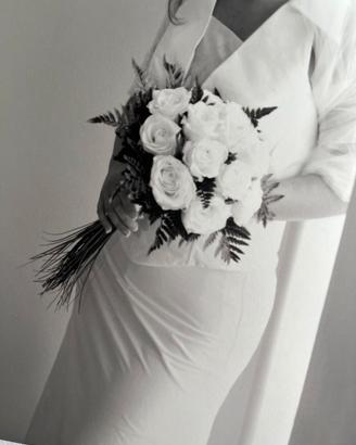 Abito da sposa Bianco in seta tg 42 Fabio Gritti