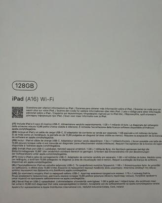 Ipad 11 (a16) nuovo ancora da attivare