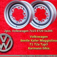 2 pz. cerchi Volkswagen Maggiolino 7x15 ET16 5x205